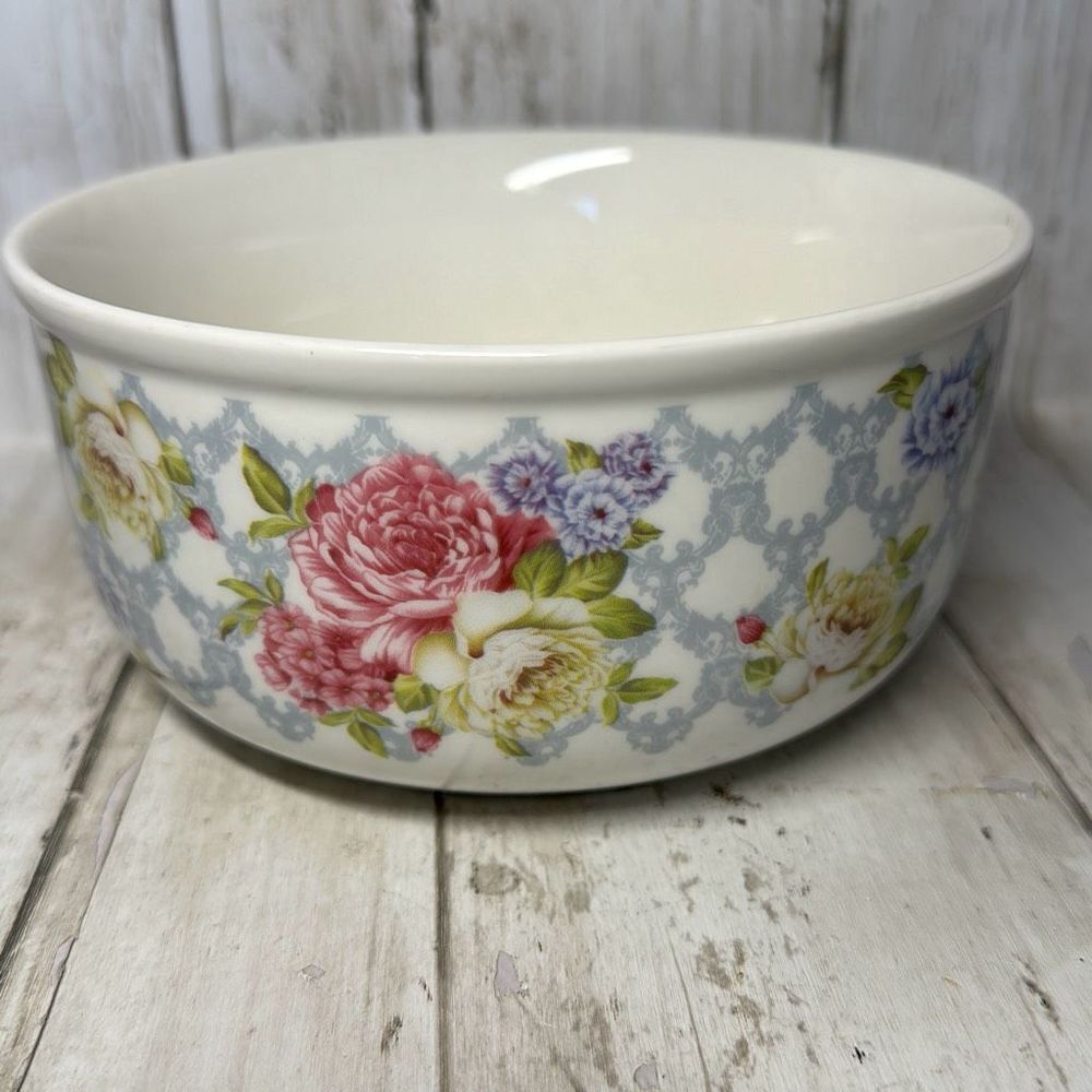 Grace Pantry Floral Porcelain 6" Microwavable‎ Soup Bowl